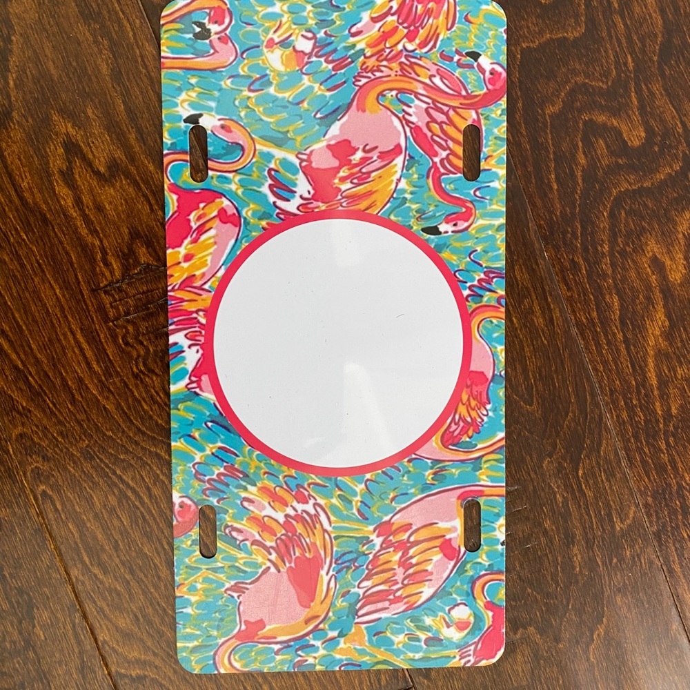 Flamingo License plate that can be personalized